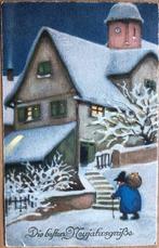 (74) FRITZ BAUMGARTEN - KERSTMAN - gesigneerd: FB, Verzenden, 1920 tot 1940, Gelopen, Feest(dag)