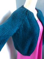 Cache cache petrol blauw gebreid bolero kort vestje 40/42, Kleding | Dames, Truien en Vesten, Maat 38/40 (M), Blauw, Ophalen of Verzenden