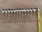 12 verzilverde koffielepeltjes 11 cm, Ophalen of Verzenden, Zo goed als nieuw, Metaal, Bestek