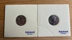 Twee munten ter ere van 100 jaar Rabobank, Postzegels en Munten, Munten | Nederland, Ophalen of Verzenden