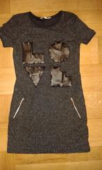 Zwart glitterjurkje maat 140, Pinkberry, Gebruikt, Meisje, Ophalen of Verzenden