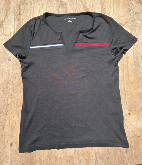 Tommy Hilfiger T-shirt – Donkergrijs  | Dames Maat L, Kleding | Dames, T-shirts, Zo goed als nieuw, Maat 42/44 (L), Grijs, Korte mouw