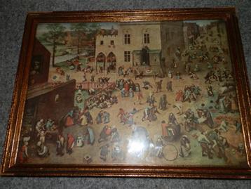 Schilderij van Pieter Bruegel kinderspiele antiek beschikbaar voor biedingen