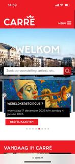 Digitale cadeaubon Carré twv 92,65, Tickets en Kaartjes, Twee personen, Kortingskaart