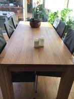 Robuuste Eikenhouten tafel, Huis en Inrichting, Ophalen, 200 cm of meer, 50 tot 100 cm, Vijf personen of meer