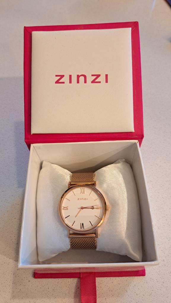 Goudkleurig Zinzi Dameshorloge Analoog, Sieraden, Tassen en Uiterlijk, Horloges | Dames, Zo goed als nieuw, Polshorloge, Overige merken