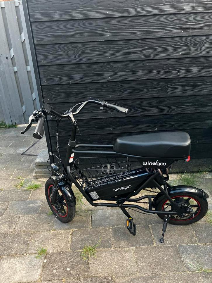 Windgoo F1 Elektrische Minifiets met Mandje, Fietsen en Brommers, Elektrische fietsen, Gebruikt, Overige merken, Minder dan 47 cm