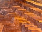 Authentieke tropische hardhout parketvloer (Kambala/Iroko), Gebruikt, Minder dan 50 cm, 10 m² of meer, 10 tot 30 cm