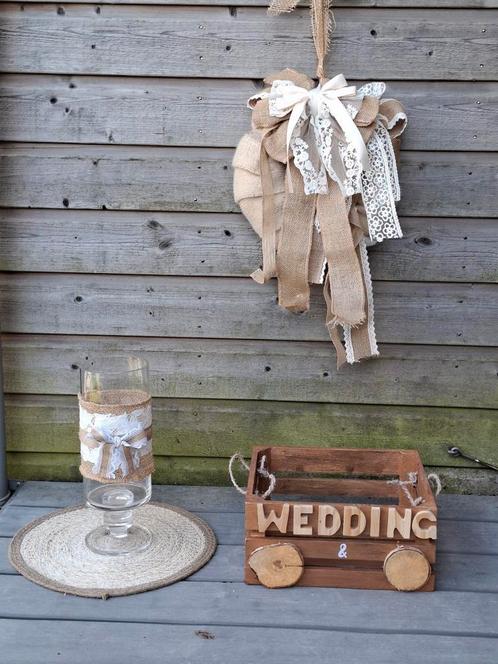 Bruiloft decoratie pakket, Hobby en Vrije tijd, Feestartikelen, Zo goed als nieuw, Versiering, Geboorte of Huwelijk, Ophalen of Verzenden