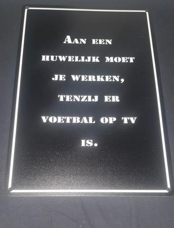 Voetbal Wandbord - Mancave/Bar beschikbaar voor biedingen