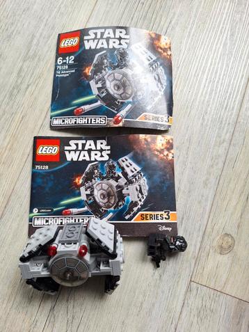 LEGO Star Wars 75128 TIE Advanced Prototype - Compleet! beschikbaar voor biedingen