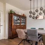 Antieke buffetkast met glazen schuifdeuren, Gebruikt, 200 cm of meer, Ophalen of Verzenden, 200 cm of meer