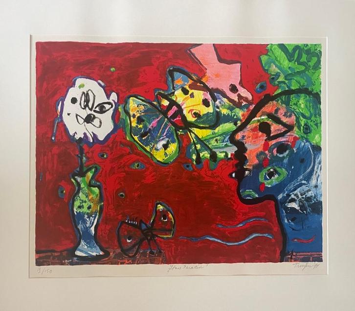 Hans Truijen (1928-2005)  " I saw paradise ", Antiek en Kunst, Kunst | Litho's en Zeefdrukken, Ophalen