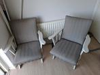 Leesstoelen. Wit onderstel met wit zwarte stof., Huis en Inrichting, Fauteuils, Ophalen, Gebruikt, Stof