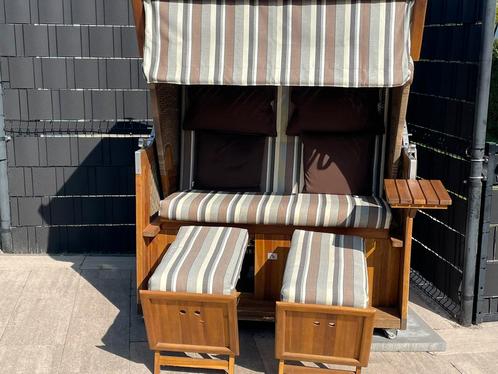 Strandstoel/korf. Trendy by DEVRIES, Tuin en Terras, Tuinsets en Loungesets, Zo goed als nieuw, Hout, Ophalen of Verzenden