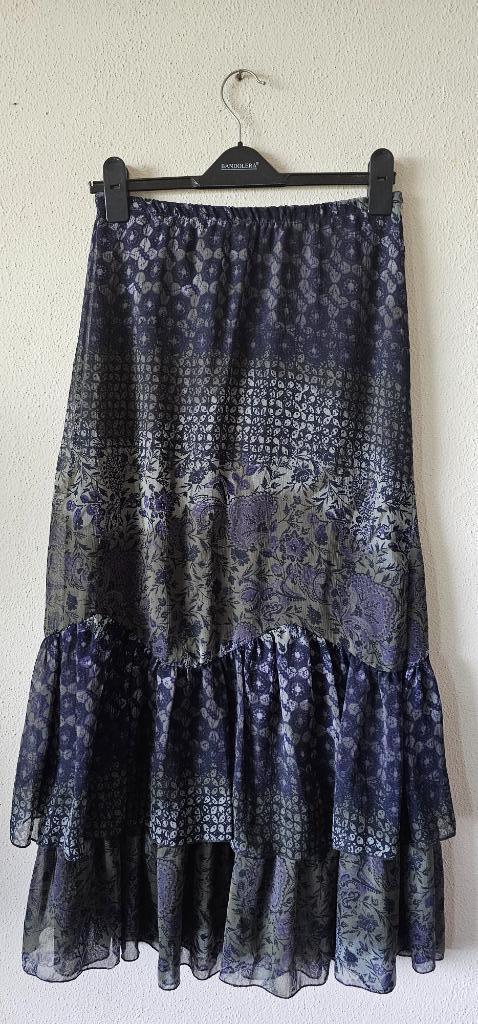blauw maxi rok van la fee maraboutee maat 38 (9525), Kleding | Dames, Rokken, Maat 38/40 (M), Blauw, Onder de knie, Verzenden
