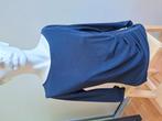 Donkerblauwe top met driekwart mouwen. Maat: 34, Blauw, Nieuw, Ophalen of Verzenden, Korte mouw