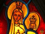Glas in lood verlichte kapel Icoon Maria Jezus rijksappel..., Antiek en Kunst, Antiek | Religie, Ophalen of Verzenden