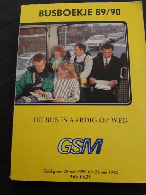 GSM Busboekje 89 / 90 dienstregeling 28 mei 89 - 26 mei 90, Verzamelen, Spoorwegen en Tramwegen, Zo goed als nieuw, Bus of Metro