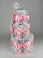 Luiertaart happy horse tuttle aap mickey roze, Ophalen of Verzenden, Nieuw, Kraamcadeau