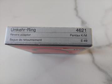 509 - Hama Omkeerring Pentax K/M naar 49 mm. - Nieuw beschikbaar voor biedingen