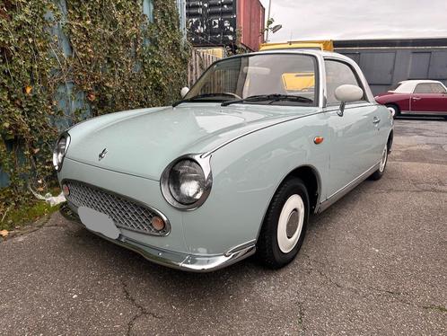 Nissan Figaro in Lapis Grey, Pale Aqua en Emerald Green, Auto's, Nissan, Particulier, Overige modellen, Elektrische ramen, Lederen bekleding