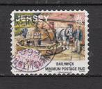 Jersey UK man met een paard soort Molen, Verzenden, Gestempeld