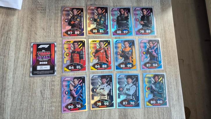 F1 Topps Turbo Attax 2022 Idols/ Country pride/ 100club, Hobby en Vrije tijd, Verzamelkaartspellen | Yu-gi-Oh!, Zo goed als nieuw