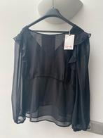 Zwarte Esprit blouse met ruches - Maat L, Zwart, Maat 42/44 (L), Nieuw, Ophalen of Verzenden