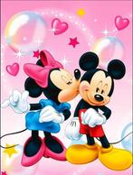 13.....Diamond painting Minnie en Mickey mouse 30x40 ronde, Nieuw, Ophalen of Verzenden, Knutselwerk