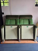 Vintage Bioscoopstoelen - Eyecatcher!, Huis en Inrichting, Stoelen, Ophalen, Gebruikt, Twee, Overige kleuren