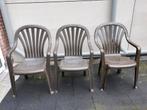 3 Tuinstoelen met kussen, Ophalen, Gebruikt