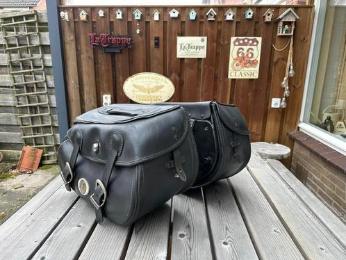 Stoere, echt leren zadeltassen (Hepco & Becker Buffalo), Motoren, Accessoires | Koffers en Tassen, Gebruikt, Ophalen of Verzenden