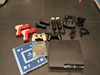 PlayStation 3 + 2 controllers + PlayStation Move + 27 games, Met 2 controllers, 320 GB, Ophalen of Verzenden, Slim