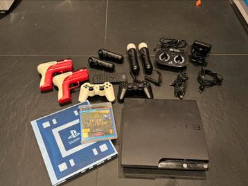 PlayStation 3 + 2 controllers + PlayStation Move + 27 games  beschikbaar voor biedingen