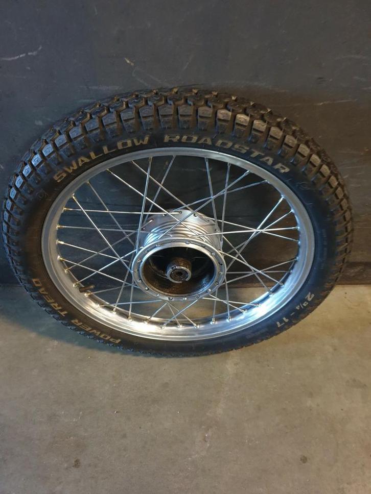 Wiel met weinmann 1.5x17 aluminium velg voor en achter., Fietsen en Brommers, Brommeronderdelen | Zundapp, Gebruikt, Frame, Ophalen of Verzenden
