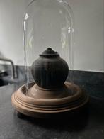 Super grote stolp op oud houten voet ornament sober sleets, Ophalen, Zo goed als nieuw