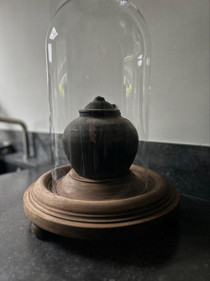 Super grote stolp op oud houten voet ornament sober sleets, Huis en Inrichting, Woonaccessoires | Stolpen, Zo goed als nieuw, Ophalen