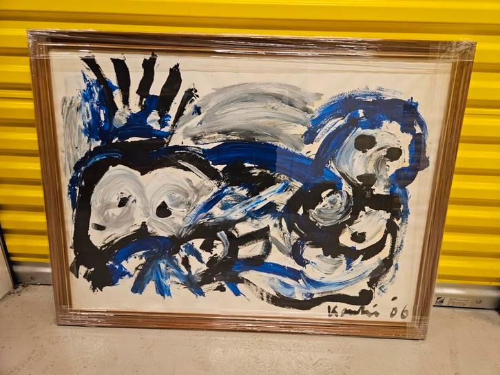 Jacob Kanbier op geschept papier (1949-2020), Antiek en Kunst, Kunst | Schilderijen | Abstract, Ophalen of Verzenden