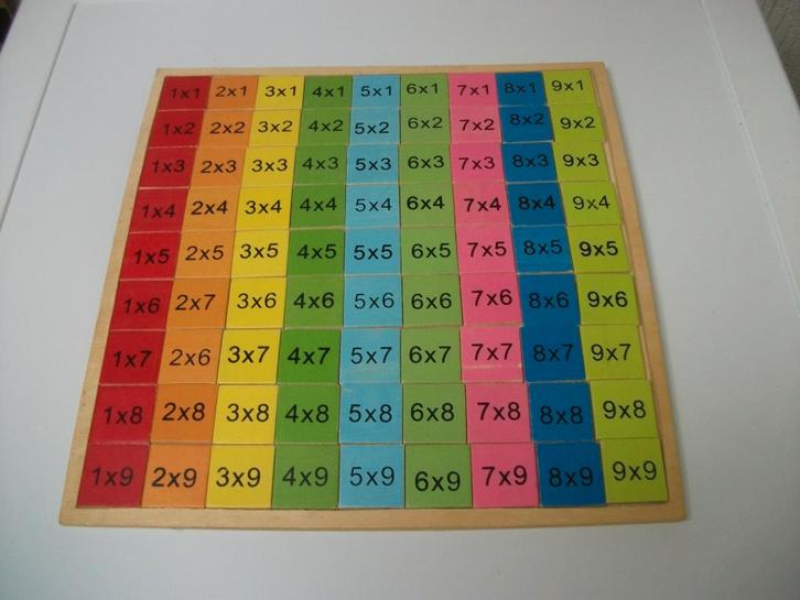 Bord keer sommen, Kinderen en Baby's, Speelgoed | Houten speelgoed, Gebruikt, Ophalen of Verzenden