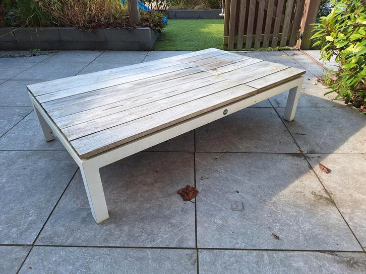 Suns tuintafel rechthoekig verstelbaar flip up, Tuin en Terras, Tuintafels, Gebruikt, Rechthoekig, Hout, Ophalen