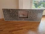 Aanrechtblad inclusief Franco wasbak, Huis en Inrichting, Keuken | Keukenelementen, Ophalen, Gebruikt, 200 cm of meer, Minder dan 100 cm