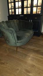 Schelp bankje love seat velvet groen, Huis en Inrichting, Ophalen, Minder dan 75 cm, Tweepersoons, Zo goed als nieuw