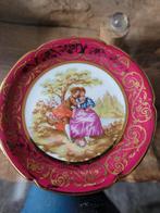 Limoges miniatuur bordje roze met gouden accenten, Ophalen