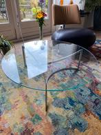 Design glazen salontafel, Huis en Inrichting, 50 tot 100 cm, Minder dan 50 cm, Glas, Rond