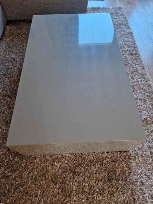 GOOSSENS eric kuster salontafel hoogglans grijs 150x90 cm, Huis en Inrichting, Tafels | Salontafels, Zo goed als nieuw, Minder dan 50 cm