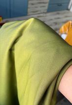 Groene gordijn met metalen ringen 400x225, Gebruikt, 200 cm of meer, Ophalen of Verzenden, 200 cm of meer