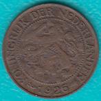 Nederland 1 cent 1926 Wilhelmina, Sch. 988 in munthouder, Postzegels en Munten, Munten | Nederland, Ophalen of Verzenden, Koningin Wilhelmina