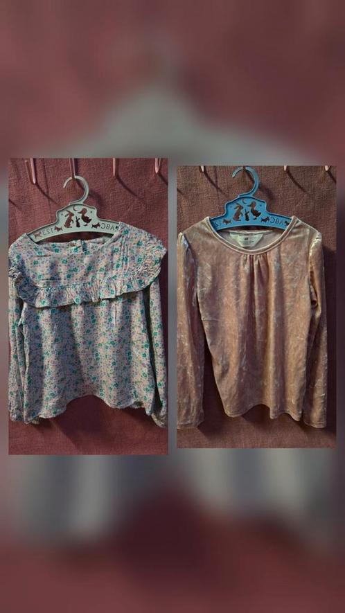 H&M Sweatshirt & Blousje | Meisjes 122/128, Kinderen en Baby's, Kinderkleding | Maat 128, Zo goed als nieuw, Meisje, Overhemd of Blouse