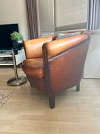Club fauteuil schapenleer van Muylaert, Gebruikt, 100 tot 125 cm, Leer, Ophalen of Verzenden
